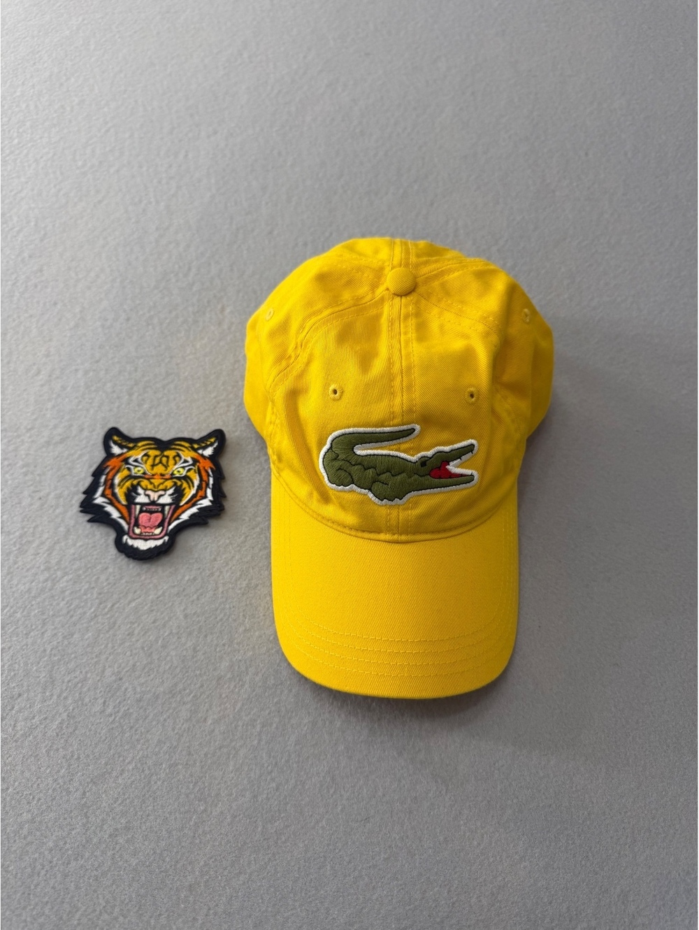 296/1150 Lacoste Crocodile Logo Yellow Baseball Cap One Size Adjustable